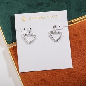 Kendra Scott Sophee heart Silver Drop Earrings